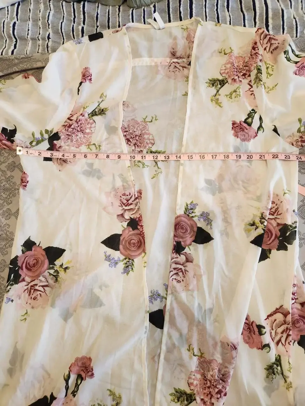 Live 4 Truth Floral Print Kimono Cardigan with Ruffle Bell Sleeves